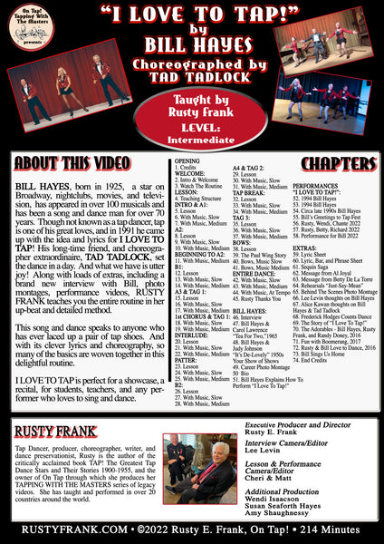 "I Love To Tap!" - Tap's New Anthem!  Intermediate Song & Dance Routine by Hollywood Legend Bill Hayes