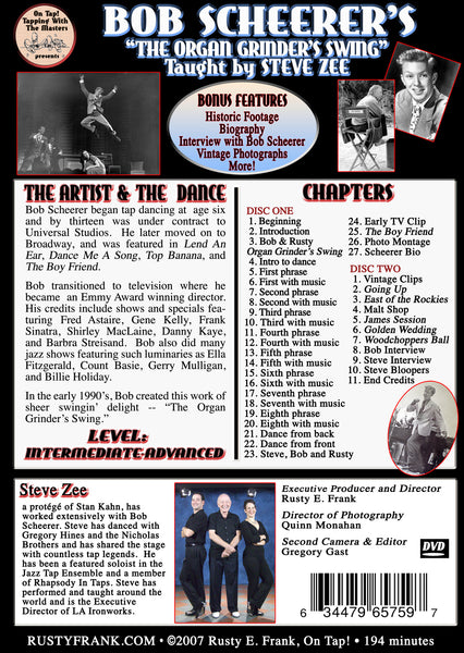 Bob Scheerer's "The Organ Grinder's Swing"  - Tap Level: Intermediate-Advanced