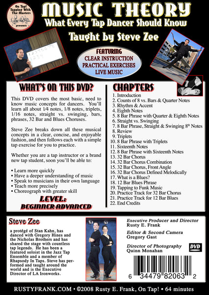 Music Theory for Tap Dancers - Tap Level: Beginner-Advanced